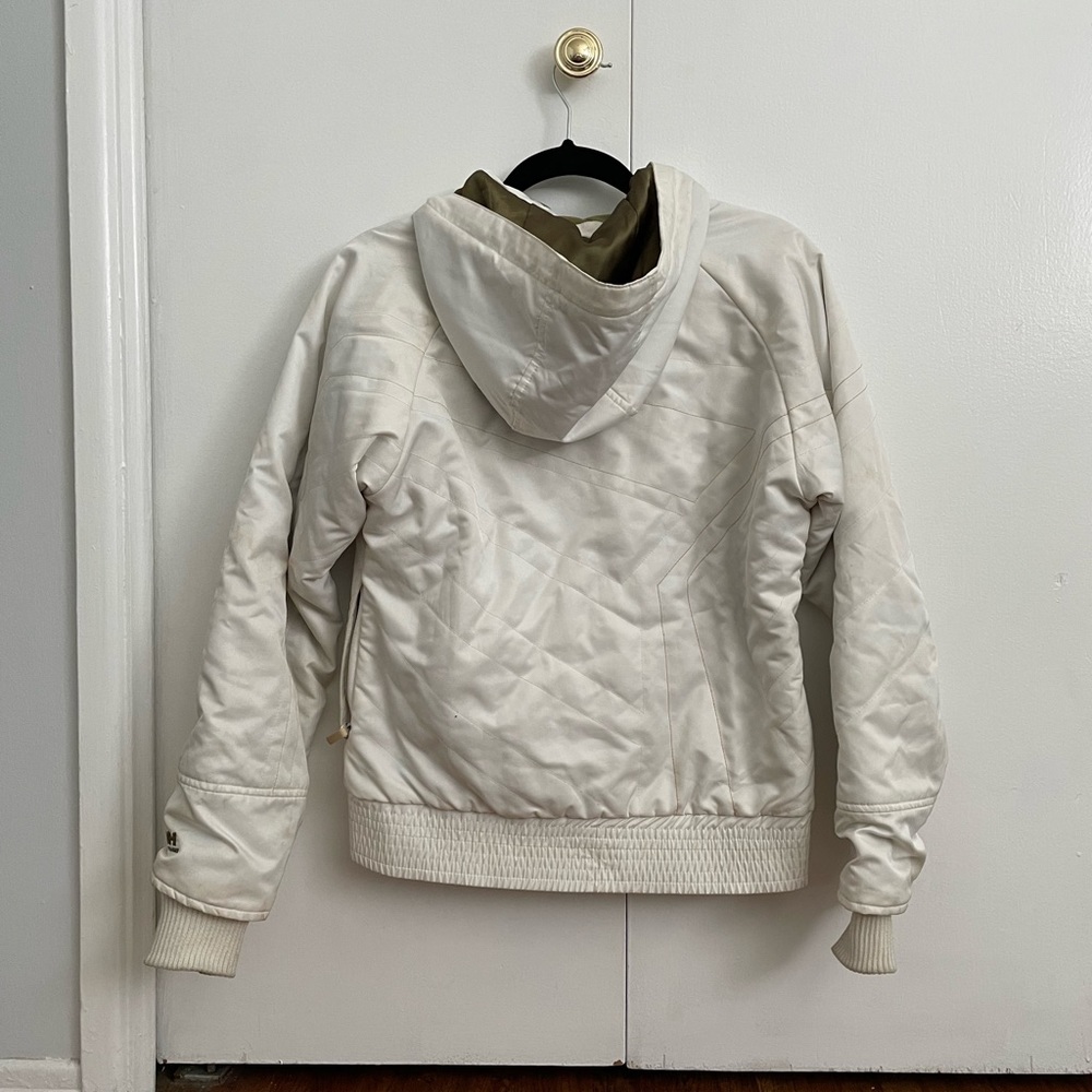 White Helly Hansen Puffy Winter Jacket With Satin… - image 3